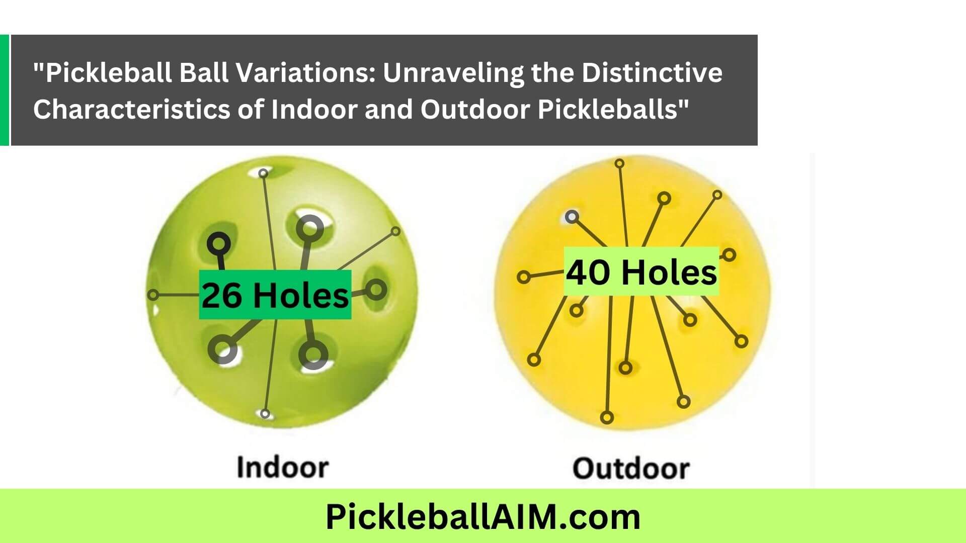 Pickleball Ball Variations Unraveling the Distinctive Characteristics of Indoor and Outdoor Pickleballs