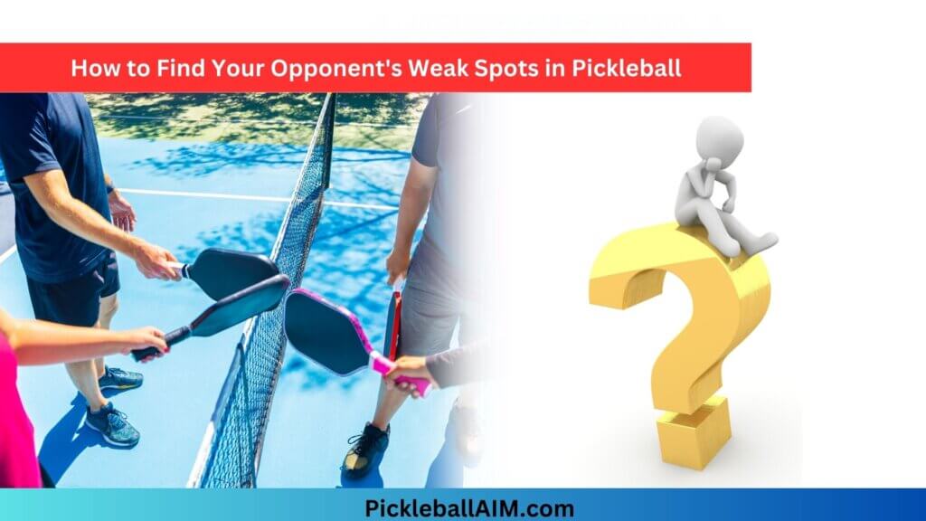 How to Find Your Opponent's Weak Spots in Pickleball
